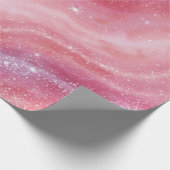 Magical Pink Galaxy Sparkle & Marble Texture ラッピングペーパー (角)