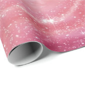 Magical Pink Galaxy Sparkle & Marble Texture ラッピングペーパー (ロールコーナー)