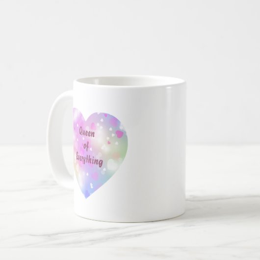 Magical Pink Heart Pattern Mug コーヒーマグカップ (正面左)