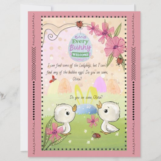 Magical Pink Letter from the Easter Bunny  (裏面)