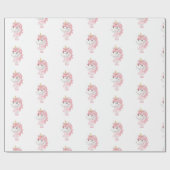 Magical Pink Unicorn Ballerina ラッピングペーパー (フラット)