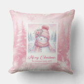 Magical Pinkmas Winter Forest Kids Room Pillow クッション (正面)
