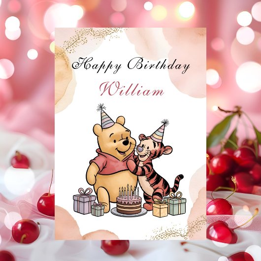Magical Pooh & Friends Birthday カード
