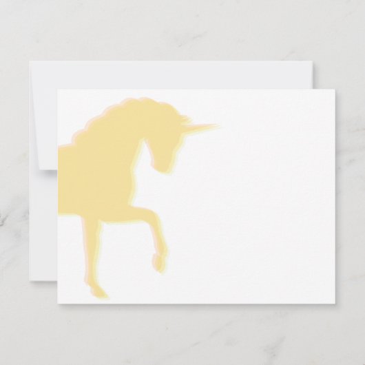 Magical Prancing Yellow Unicorn サンキューカード (裏面)