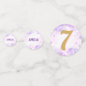 Magical Purple Photo Happy Birthday Party  コンフェッティ (正面)