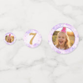 Magical Purple Photo Happy Birthday Party  コンフェッティ (裏面)