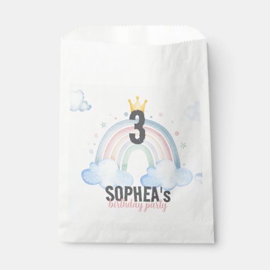 Magical Rainbow Birthday Invitation フェイバーバッグ (正面)