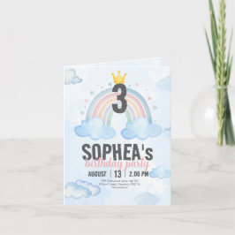 Magical Rainbow Birthday Invitation 招待状