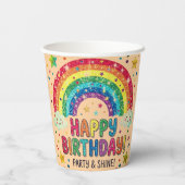 Magical Rainbow birthday party Paper 紙コップ (裏面)