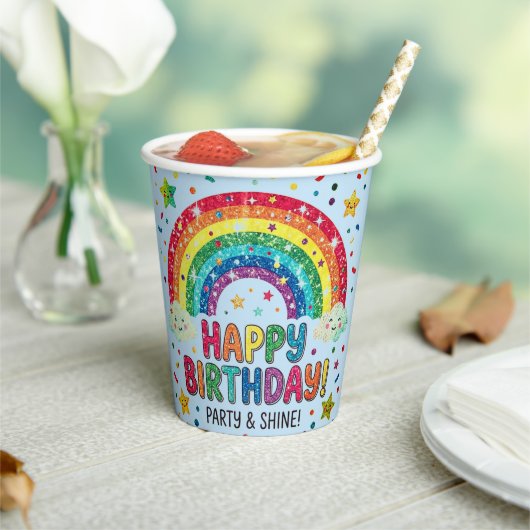 Magical Rainbow birthday party Paper 紙コップ (インサイチュ)