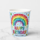 Magical Rainbow birthday party Paper 紙コップ (正面)