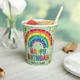 Magical Rainbow birthday party Paper 紙コップ