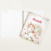 Magical Rainbow Pink Unicorns Spiral Notebook wate プランナー手帳 (ディスプレー)