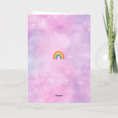 Magical Rainbow Puppy Children's Birthday Fantasy カード (裏面)