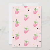 Magical Rainbow Strawberry Stars Birthday 招待状 (裏面)