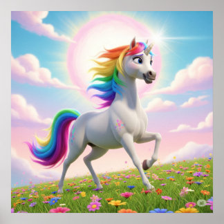 Magical Rainbow Unicorn ポスター