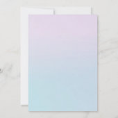 Magical Rainbow Unicorn 1st Birthday Invitation 招待状 (裏面)