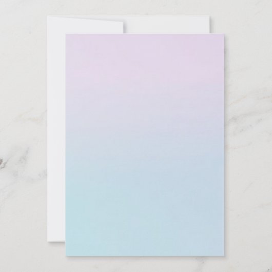 Magical Rainbow Unicorn 1st Birthday Invitation 招待状 (裏面)