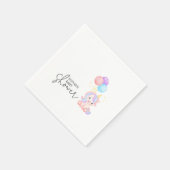 Magical Rainbow Unicorn Baby Shower Party スタンダードカクテルナプキン (角)