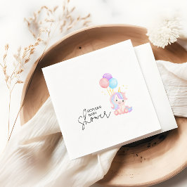 Magical Rainbow Unicorn Baby Shower Party スタンダードカクテルナプキン