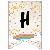 Magical Rainbow Unicorn Birthday バンティングフラッグ (第2の旗)