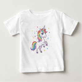 Magical Rainbow Unicorn – Cheerful Kids  ベビーTシャツ