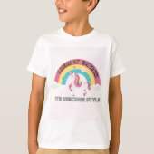 Magical rainbow unicorn design for kids  tシャツ (正面)