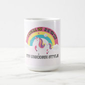 Magical rainbow unicorn design for mug コーヒーマグカップ (中央)