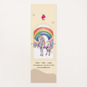  Magical Rainbow Unicorn name &logo Personalized  ヨガマット (正面)