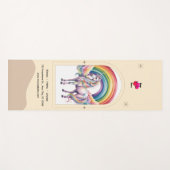  Magical Rainbow Unicorn name &logo Personalized  ヨガマット (正面(横))