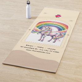 Magical Rainbow Unicorn name &logo Personalized  ヨガマット