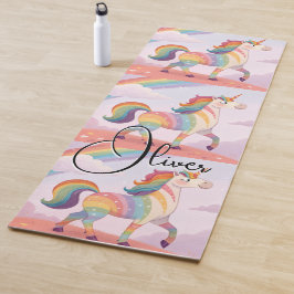 Magical Rainbow Unicorn name Personalized  ヨガマット