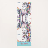 Magical Rainbow Unicorn name Personalized ヨガマット (正面)