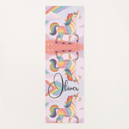 Magical Rainbow Unicorn name Personalized  ヨガマット