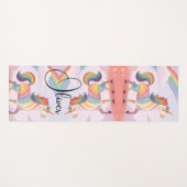 Magical Rainbow Unicorn name Personalized  ヨガマット (正面(横))