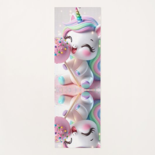 Magical Rainbow Unicorn  Personalized  ヨガマット (正面)