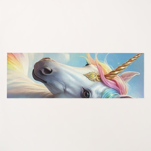 Magical Rainbow Unicorn  Personalized  ヨガマット (正面(横))
