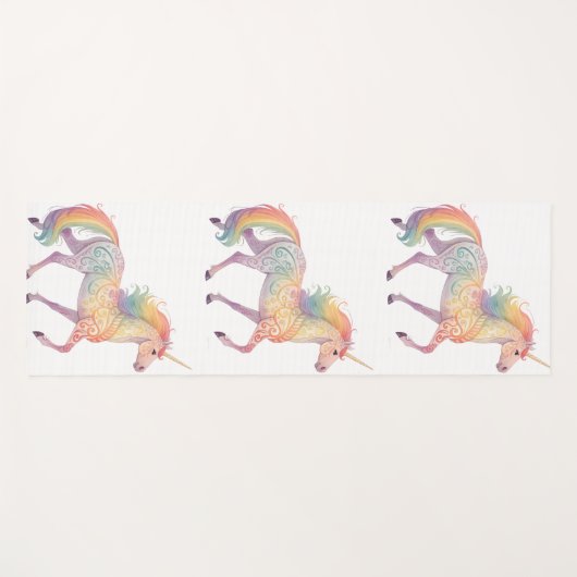 Magical Rainbow Unicorn  Personalized  ヨガマット (正面(横))