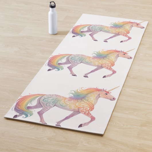 Magical Rainbow Unicorn  Personalized  ヨガマット (インサイチュ)