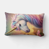 Magical Rainbow Unicorn Personalized ランバークッション (裏面)