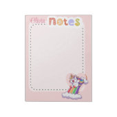 Magical Rainbow Unicorn Personalized cute ノートパッド (回転)