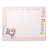 Magical Rainbow Unicorn Personalized cute ノートパッド (正面)