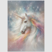 Magical Rainbow Unicorn Portrait Decoupage  薄葉紙 (正面)