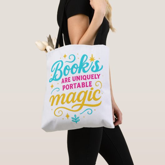 Magical Reader’s Tote – Sparkling “Books Are Magic トートバッグ (クローズアップ)