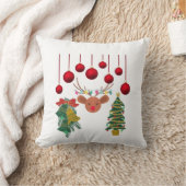 Magical Reindeer Bells and Christmas Tree Design  クッション (ブランケット)