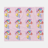 Magical Rooster Baby Girl Fleece Blanket フリースブランケット (正面(横))