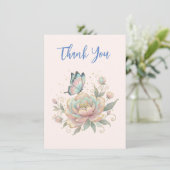 Magical Rose and Butterfly Pastel Colors サンキューカード (スタンド正面)