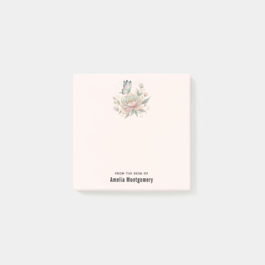 Magical Rose and Butterfly Pastel Colors ポストイット (正面)