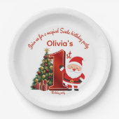 Magical Santa Birthday Design for Kids ペーパープレート (正面)