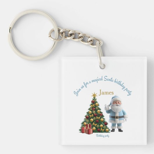 Magical Santa Birthday Invitation キーホルダー (正面)